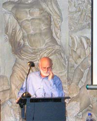 Petros in Basel, Switzerland giving a talk.